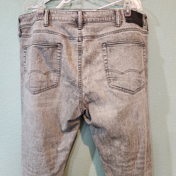American Eagle 90s Grunge Jeans Mens 38x30 Gray Denim Cotton Stretch Mid Rise - Picture 7 of 8